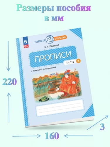 Илюхина Прописи к букварю Андриановой 1 класс в 4-х ч
